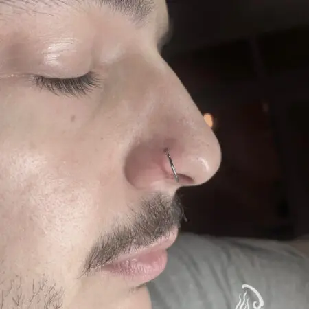 Nostril piercing, done at Blesink Tattoo Porto